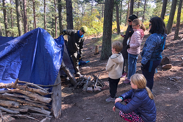Camping in the wilderness at a CMZoo program