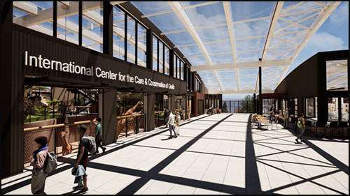 International Center for the Care and Conservation of Giraffe front entry rendering