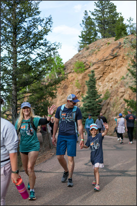 Run to the Shrine participants on the course above Cheyenne Mountain Zoo
