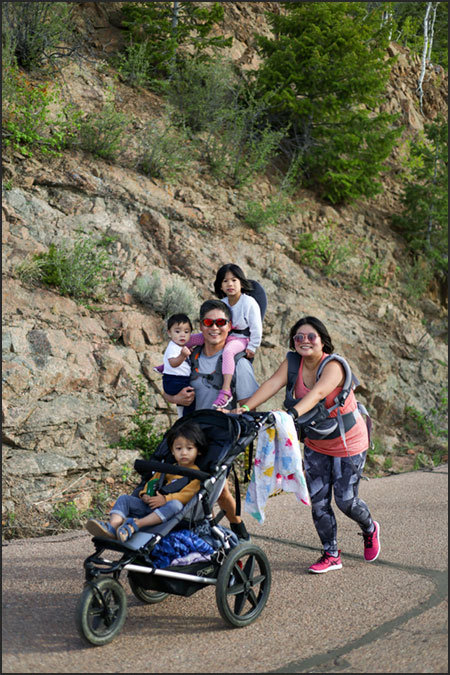 Run to the Shrine participants on the course above Cheyenne Mountain Zoo