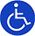 handicapped blue circle symbol